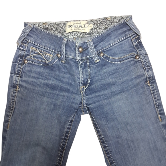 Ariat Denim Boot Cut Jeans with Embroidery - Picture 3 of 5